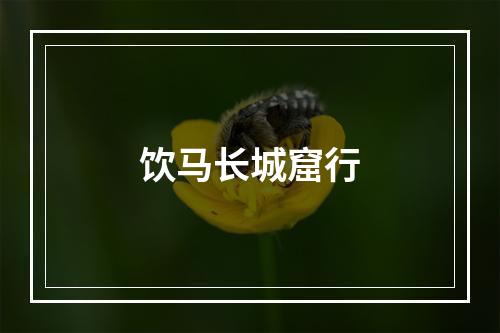 饮马长城窟行