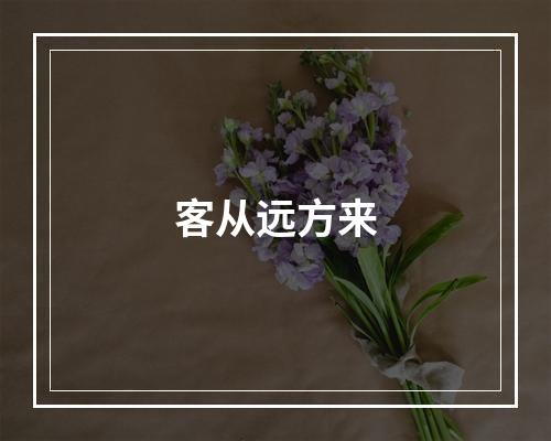 客从远方来