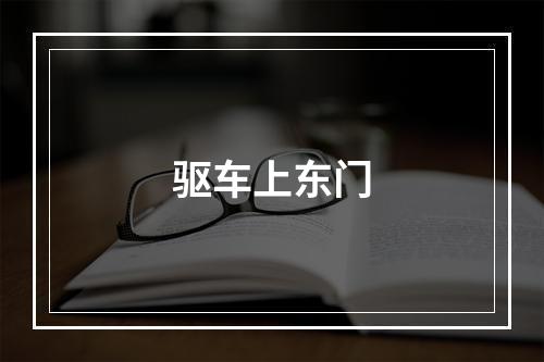 驱车上东门