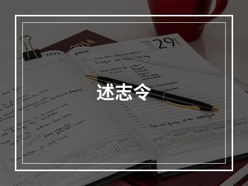 述志令