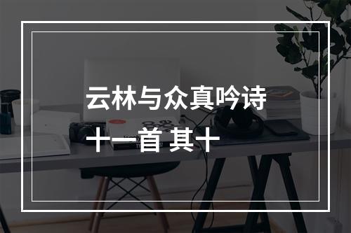 云林与众真吟诗十一首 其十