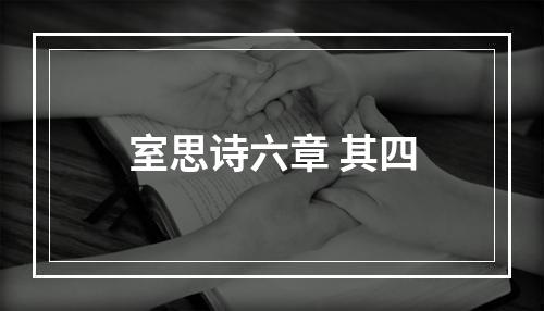 室思诗六章 其四