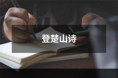 登楚山诗