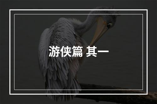 游侠篇 其一