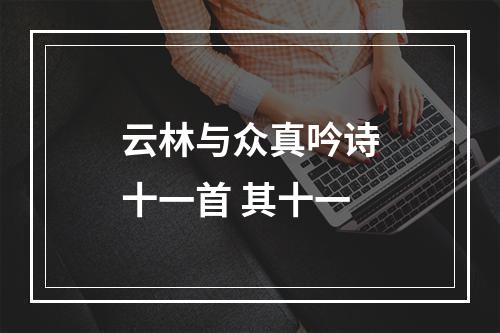 云林与众真吟诗十一首 其十一