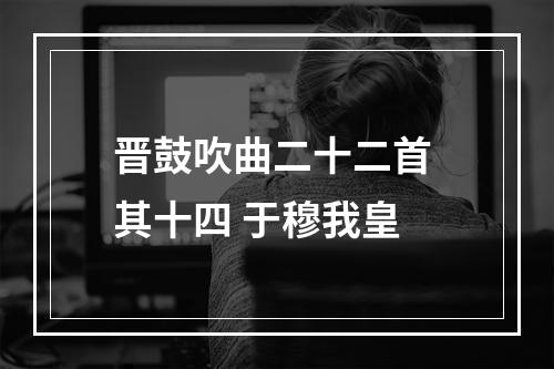 晋鼓吹曲二十二首 其十四 于穆我皇