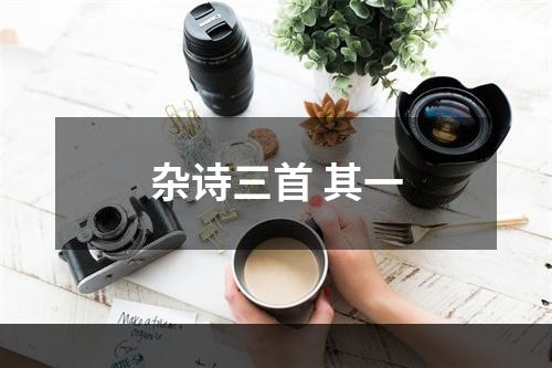 杂诗三首 其一