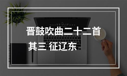 晋鼓吹曲二十二首 其三 征辽东