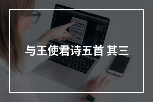 与王使君诗五首 其三