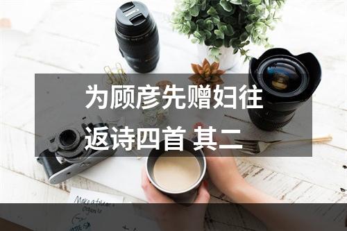 为顾彦先赠妇往返诗四首 其二