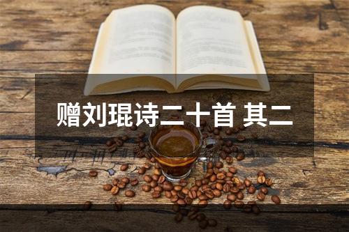 赠刘琨诗二十首 其二