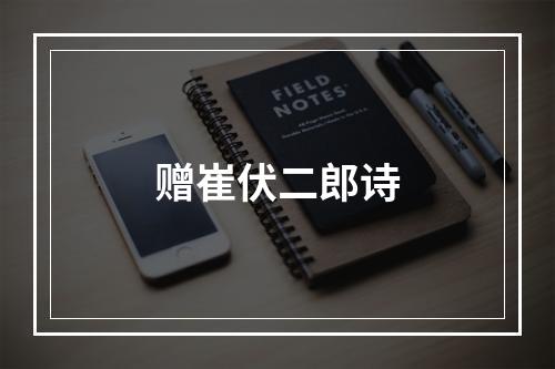 赠崔伏二郎诗