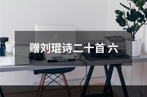赠刘琨诗二十首 六