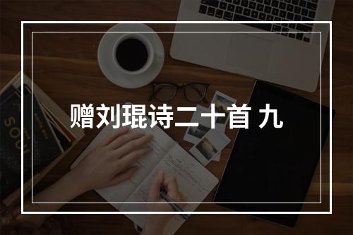 赠刘琨诗二十首 九