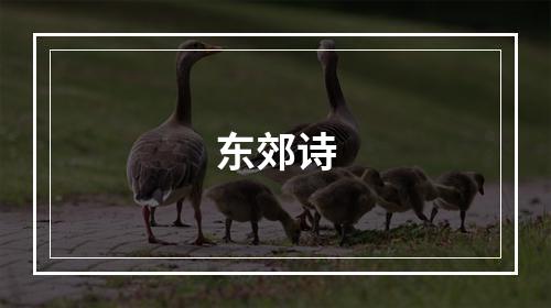 东郊诗