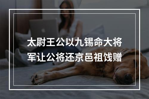 太尉王公以九锡命大将军让公将还京邑祖饯赠