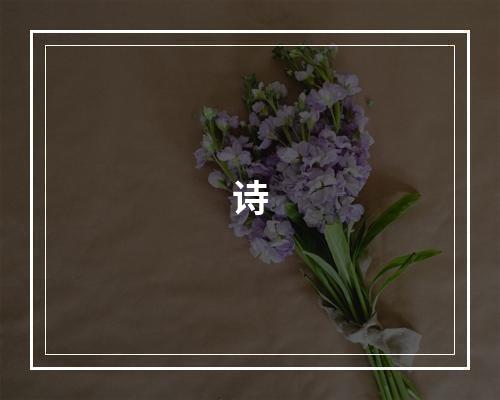 诗
