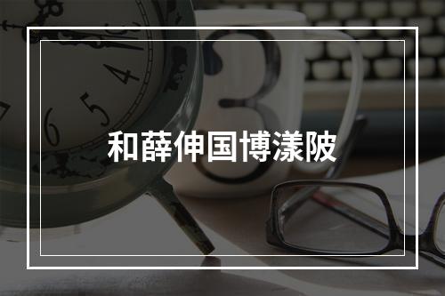 和薛伸国博漾陂