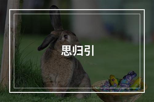 思归引