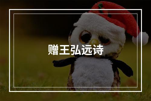 赠王弘远诗