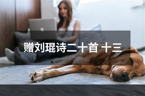 赠刘琨诗二十首 十三