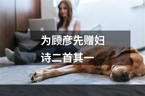 为顾彦先赠妇诗二首其一