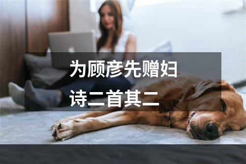 为顾彦先赠妇诗二首其二