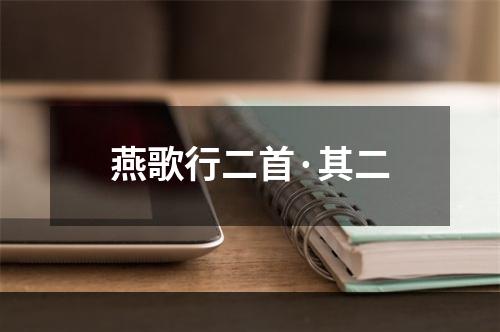 燕歌行二首·其二