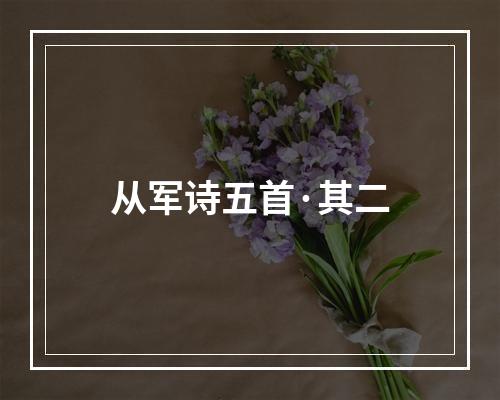 从军诗五首·其二