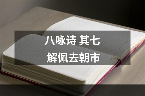 八咏诗 其七 解佩去朝市