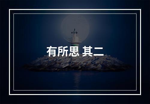 有所思 其二