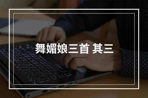 舞媚娘三首 其三