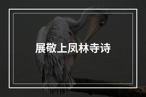展敬上凤林寺诗