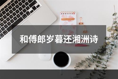 和傅郎岁暮还湘洲诗