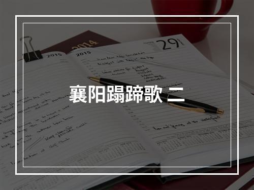 襄阳蹋蹄歌 二