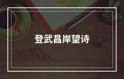登武昌岸望诗