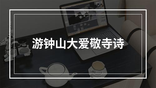游钟山大爱敬寺诗