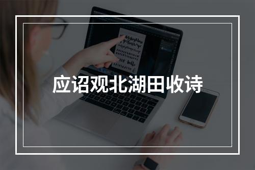 应诏观北湖田收诗