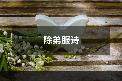 除弟服诗
