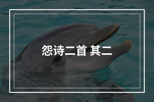 怨诗二首 其二