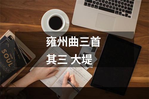 雍州曲三首 其三 大堤