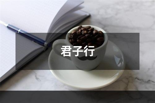 君子行