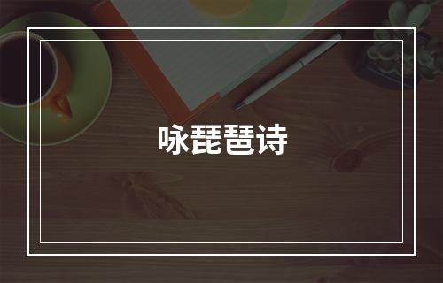 咏琵琶诗