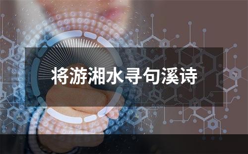 将游湘水寻句溪诗