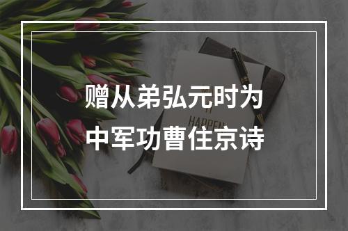 赠从弟弘元时为中军功曹住京诗