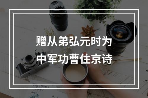 赠从弟弘元时为中军功曹住京诗