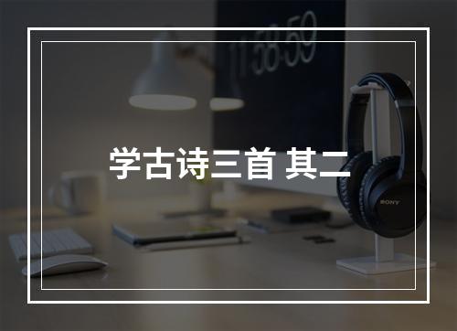 学古诗三首 其二