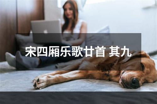 宋四厢乐歌廿首 其九