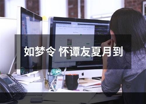 如梦令 怀谭友夏月到