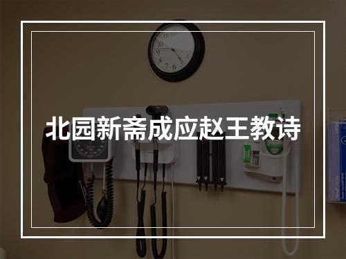 北园新斋成应赵王教诗